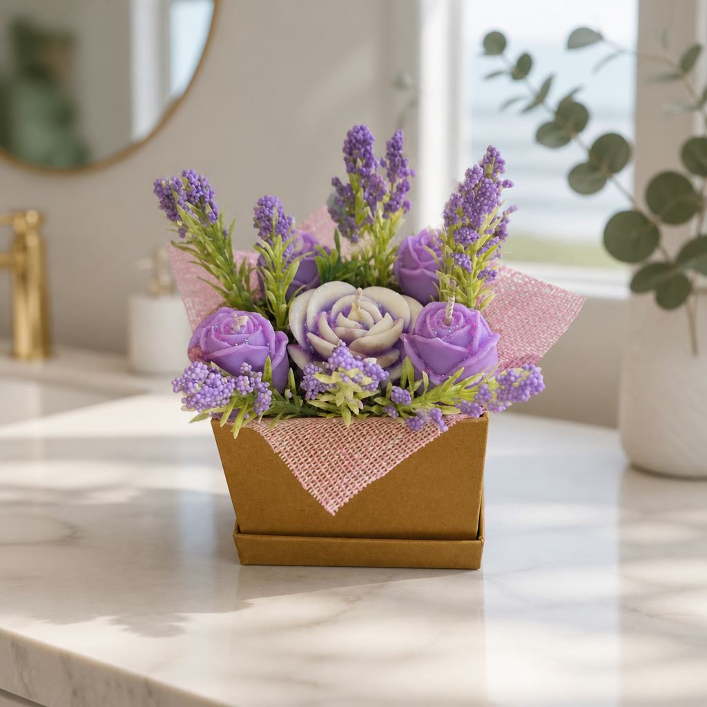 Handmade Lavender Candle Box